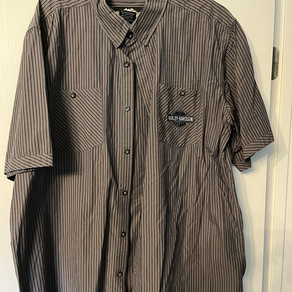 Harley-Davidson Black Striped Men's Shirt. Size XL
